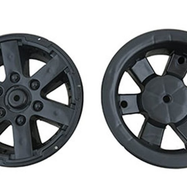 Ilc Replacement for Power Wheels Fjj63 Ford F150 Raptor Front RIM SET FOR Ford F150 (fjj63) (blk FJJ63 FORD F150 RAPTOR FRONT RIM SET FOR FORD F15